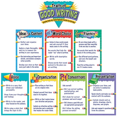 Traits Of Good Writing Bulletin Board, 12in X 18in, Grades K And Up
